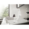 Смеситель для раковины Hansgrohe Finoris 76060700 с донным клапаном белый матовый