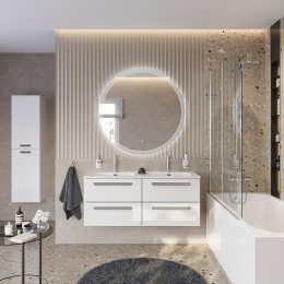 BelBagno Мебель для ванной Eco Cer-N 120 с 4 ящиками bianco lucido CZR-8073-120-2 ручки серые
