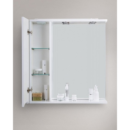 BelBagno Зеркало-шкаф MARINO-SPC-600/750-1A-BL-P-L Bianco Lucido