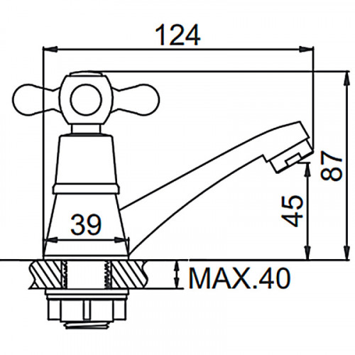 Смеситель для раковины Ledeme L4295 хром