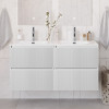 BelBagno Тумба с раковиной Uno 120 подвесная Bianco Opaco с раковиной BB-8099-120-2
