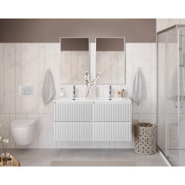BelBagno Тумба с раковиной Uno 120 подвесная Bianco Opaco с раковиной BB-8099-120-2