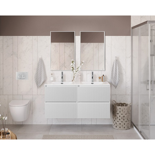 BelBagno Тумба с раковиной Uno 120 подвесная Bianco Opaco с раковиной BB-8099-120-2