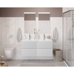 BelBagno Тумба с раковиной Uno 120 подвесная Bianco Opaco с раковиной BB-8099-120-2
