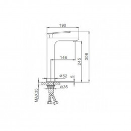 Смеситель для раковины Frap F1052-55 хром