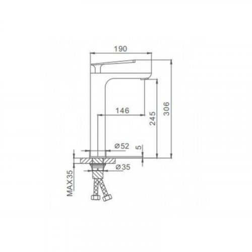 Смеситель для раковины Frap F1052-55 хром