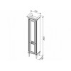 Aquanet Пенал для ванной Селена 40 L белый/серебро