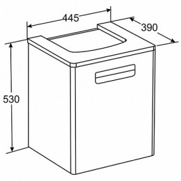 Roca Мебель для ванной Gap 45 фиолетовая