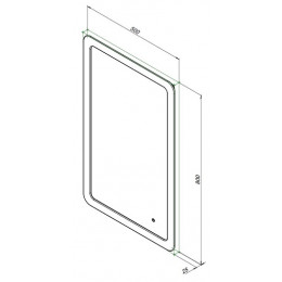 Aquanet Зеркало Ирис 50x80 с подсветкой и антизапотеванием