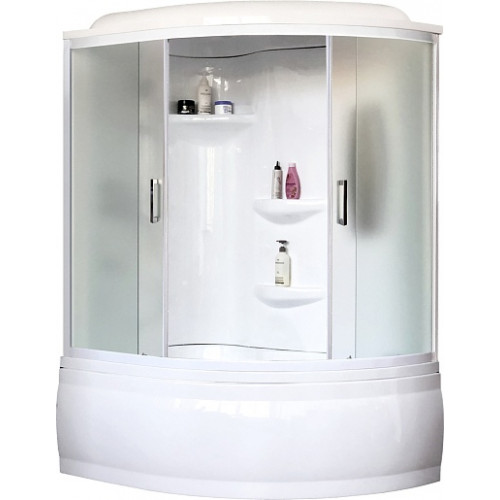 Royal Bath Душевая кабина ALP RB 140ALP-C-L/b/g 140x95 L стекло матовое профиль белый