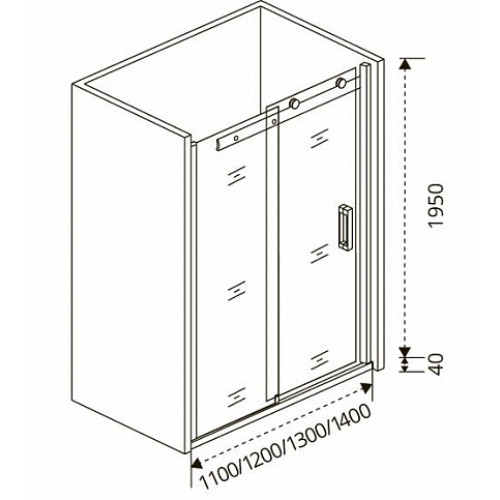 Good Door Душевое ограждение ALTAIR WTW-130-C-CH