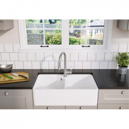 Мойка Blanco Villae Farmhouse Double 525164 глянцевый белый