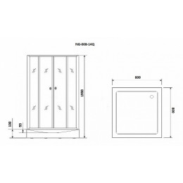 Niagara Душевой уголок NG- 008-14Q BLACK