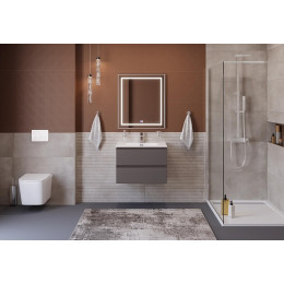 BelBagno Тумба с раковиной Kraft 39-70 подвесная Темно-Серый матовый с раковиной BB-8099-3-70