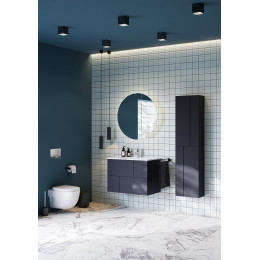 Зеркальный шкаф Roca Luna 80 см ZRU9307737 с подсветкой, антрацит