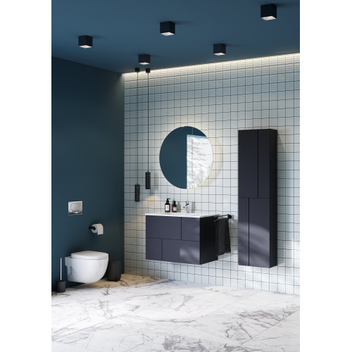 Зеркальный шкаф Roca Luna 80 см ZRU9307737 с подсветкой, антрацит