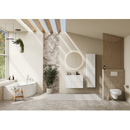 Зеркальный шкаф Roca Luna 80 см ZRU9307737 с подсветкой, антрацит