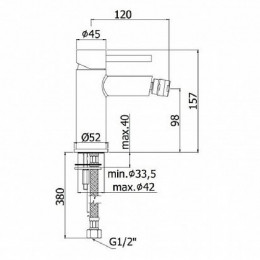 Смеситель для биде Paffoni Stick SK135HCR Хром