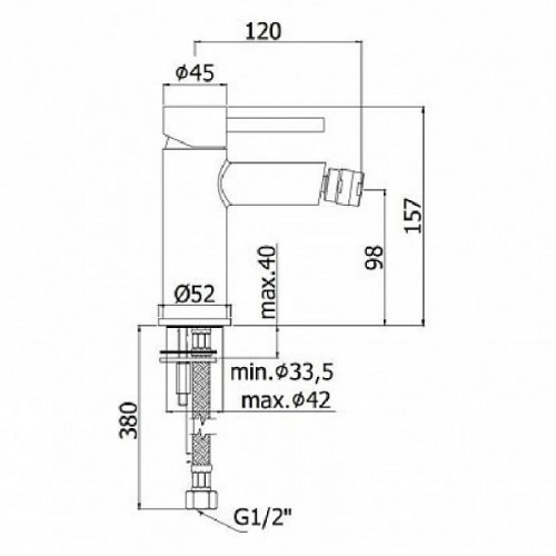 Смеситель для биде Paffoni Stick SK135HCR Хром
