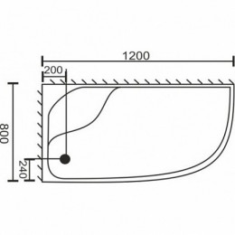 Royal Bath Душевой поддон RB 8120BК L