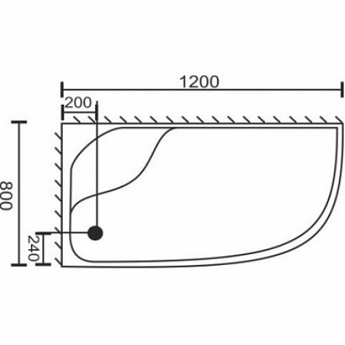 Royal Bath Душевой поддон RB 8120BК L
