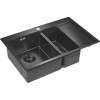 Мойка для кухни Paulmark Liga PM227851-GML 78х51 вороненая сталь