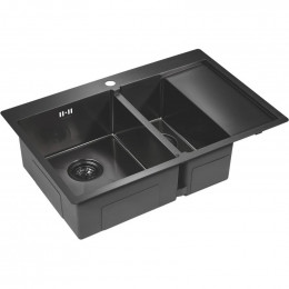 Мойка для кухни Paulmark Liga PM227851-GML 78х51 вороненая сталь