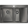 Мойка для кухни Paulmark Liga PM227851-GML 78х51 вороненая сталь