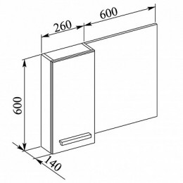 Зеркальный шкаф Aquanet Данте 60 L 00212376, белый