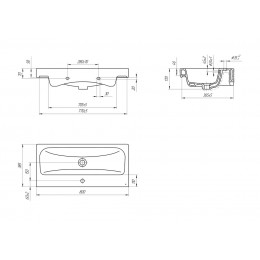 Раковина MODUO 80 SLIM