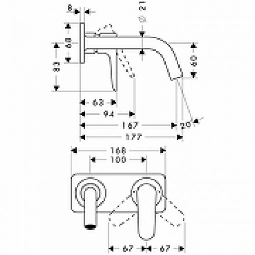 Смеситель для раковины Hansgrohe Axor Citterio M 34112000 хром