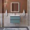 BelBagno Тумба с раковиной Kraft 39-70 подвесная Голубой матовый с раковиной BB-8099-3-70