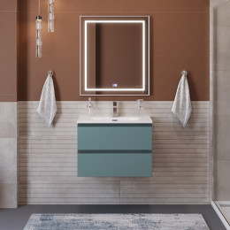 BelBagno Тумба с раковиной Kraft 39-70 подвесная Голубой матовый с раковиной BB-8099-3-70