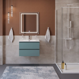 BelBagno Тумба с раковиной Kraft 39-70 подвесная Голубой матовый с раковиной BB-8099-3-70