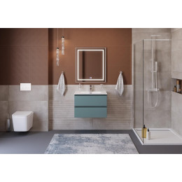 BelBagno Тумба с раковиной Kraft 39-70 подвесная Голубой матовый с раковиной BB-8099-3-70