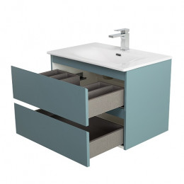 BelBagno Тумба с раковиной Kraft 39-70 подвесная Голубой матовый с раковиной BB-8099-3-70
