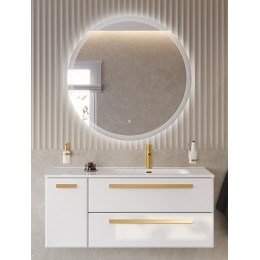 BelBagno Мебель для ванной Eco Cer-N 120-1 R bianco lucido CZR-8095-120-R ручки сатиновое золото