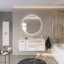 BelBagno Мебель для ванной Eco Cer-N 120-1 R bianco lucido CZR-8095-120-R ручки сатиновое золото