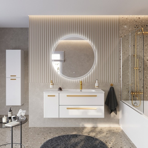 BelBagno Мебель для ванной Eco Cer-N 120-1 R bianco lucido CZR-8095-120-R ручки сатиновое золото