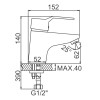 Смеситель для раковины Ledeme L1063 хром