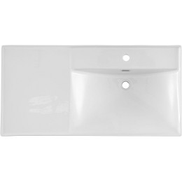 Aquanet Тумба с раковиной Агата 100 R подвесная бежевая матовая