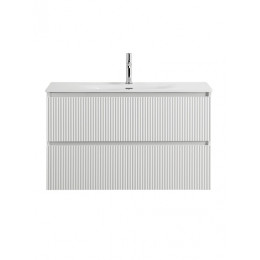 BelBagno Тумба с раковиной Uno mini 100 подвесная Bianco Opaco с раковиной BB-8099-3-100
