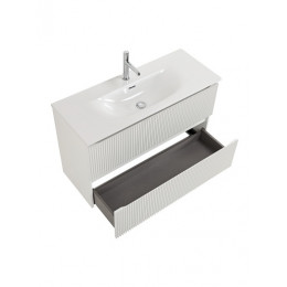 BelBagno Тумба с раковиной Uno mini 100 подвесная Bianco Opaco с раковиной BB-8099-3-100