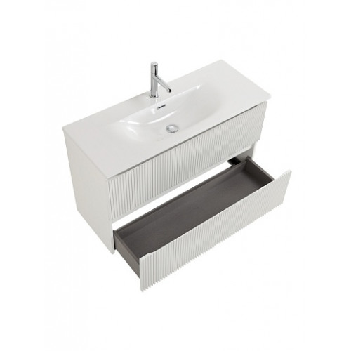 BelBagno Тумба с раковиной Uno mini 100 подвесная Bianco Opaco с раковиной BB-8099-3-100