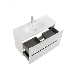 BelBagno Тумба с раковиной Uno mini 100 подвесная Bianco Opaco с раковиной BB-8099-3-100