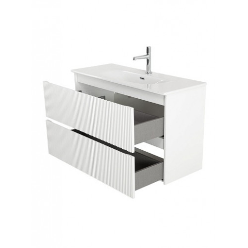 BelBagno Тумба с раковиной Uno mini 100 подвесная Bianco Opaco с раковиной BB-8099-3-100