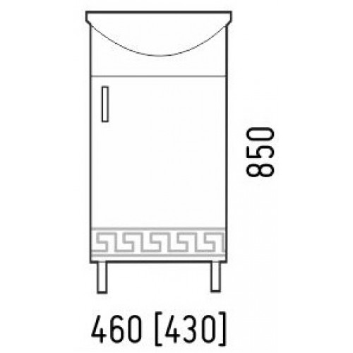 Corozo Тумба с раковиной Олимп 45