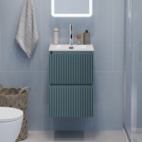 BelBagno Тумба с раковиной Uno mini 40 подвесная Голубой матовый с раковиной BB-8099-3-40