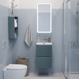 BelBagno Тумба с раковиной Uno mini 40 подвесная Голубой матовый с раковиной BB-8099-3-40