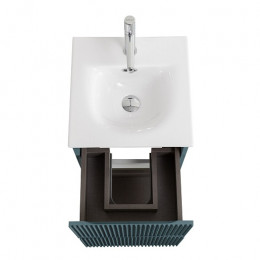 BelBagno Тумба с раковиной Uno mini 40 подвесная Голубой матовый с раковиной BB-8099-3-40